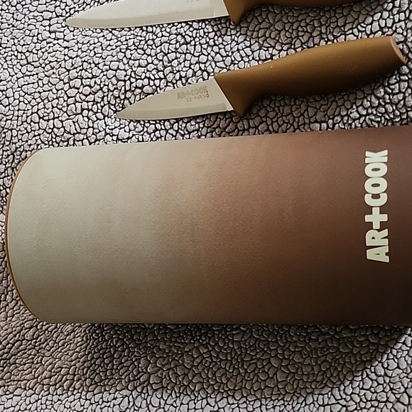 AR+COOK 8 Pieces Knife Block Set, Ombre - Picture 16 of 17